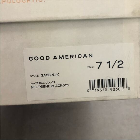 Good American The Icon Bootie Black Neoprene NEW - Picture 9 of 11